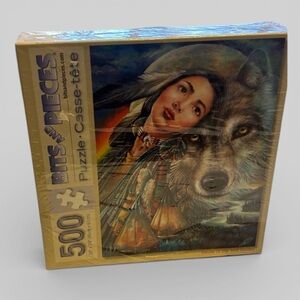 Bits and Pieces RARE sealed deadstock Dream of the Wolf Maiden 500 piece puzzle